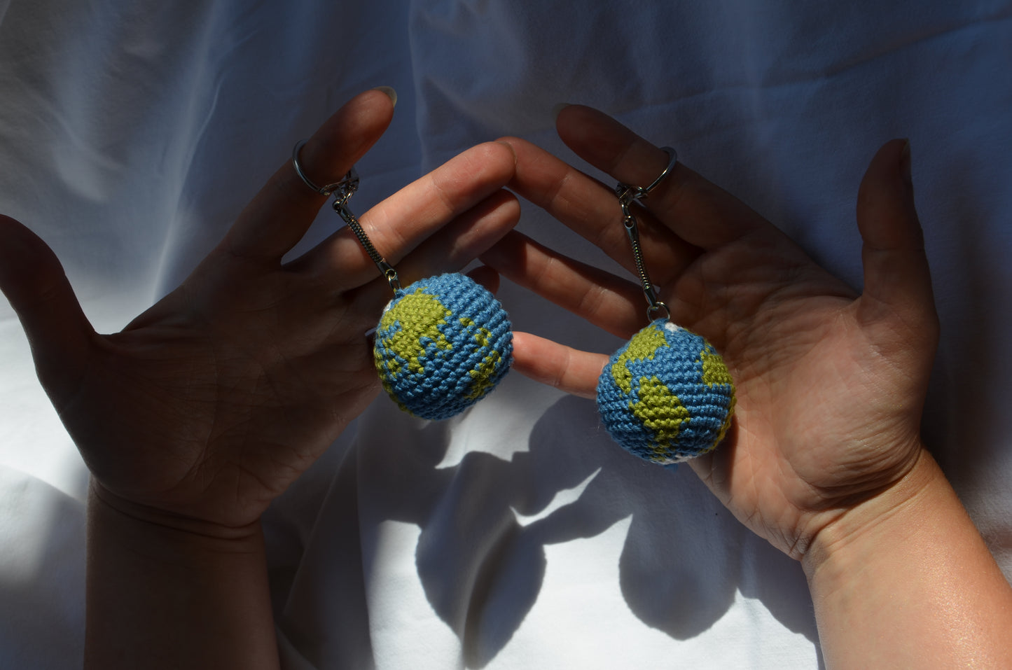 Porte-clé du monde au crochet
