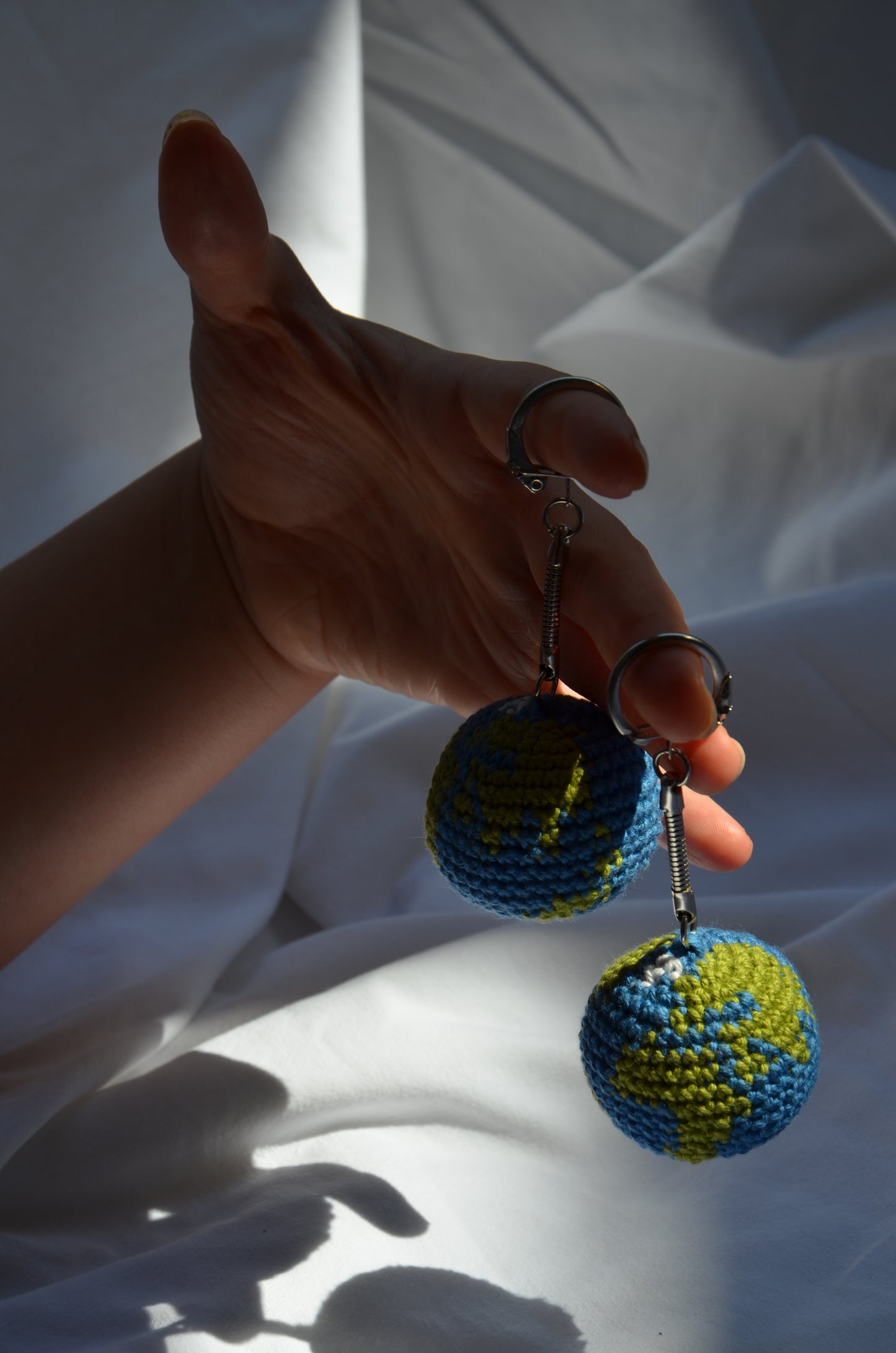 Porte-clé du monde au crochet